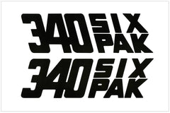1970 Dodge Challenger 340 SIX-PAK Fender Decal Set