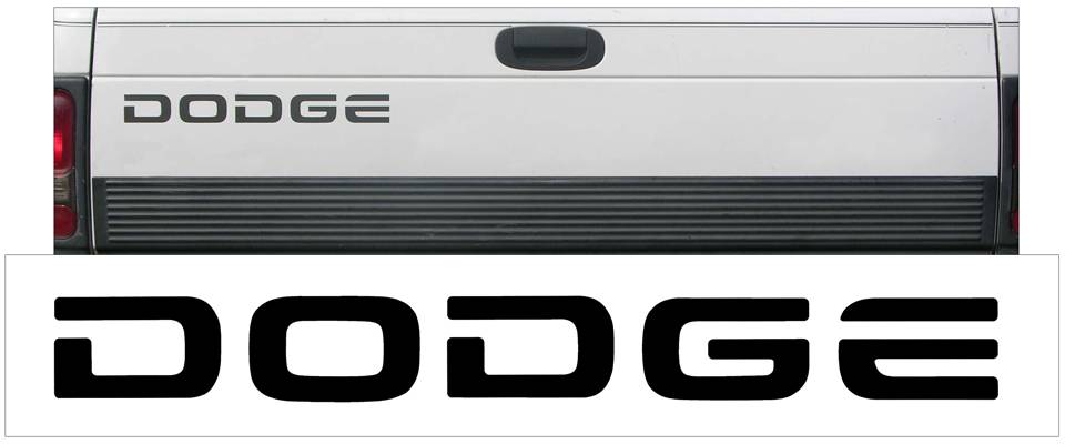1994-02 Dodge Ram Truck - Dodge - Tailgate Decal - Round Corners