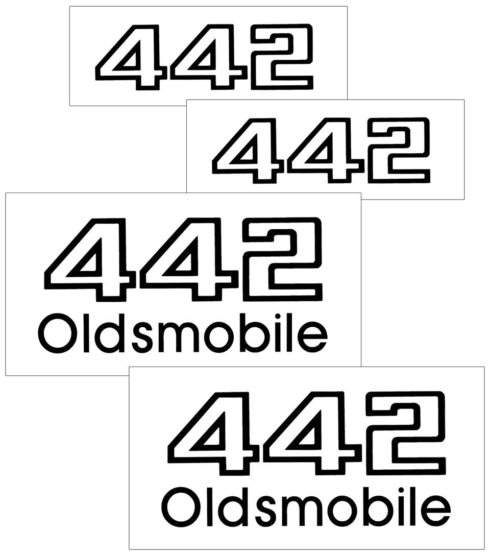1987 Oldsmobile 442 Decal Kit - Names for Doors Trunk and Nose