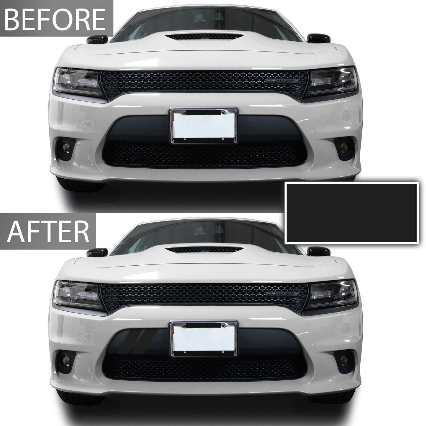 Front Bumper Hash Marks Stripes Vinyl Decal Fits Dodge Charger 2015-2022