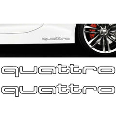 QUATTRO Sticker Door Side Skirt Mirror Windshield Window Vinyl Decal