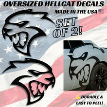 Load image into Gallery viewer, HELLCAT Decal Kit for Dodge Charger &amp; Challenger - Oversized Vinyl Decals (Set of 2)
