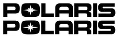Three instances of the Polaris logo on a white background