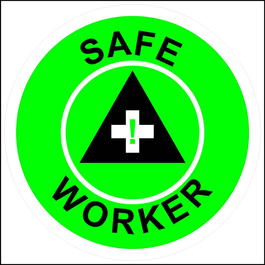 Safe Worker Hard Hat 3" Stickers