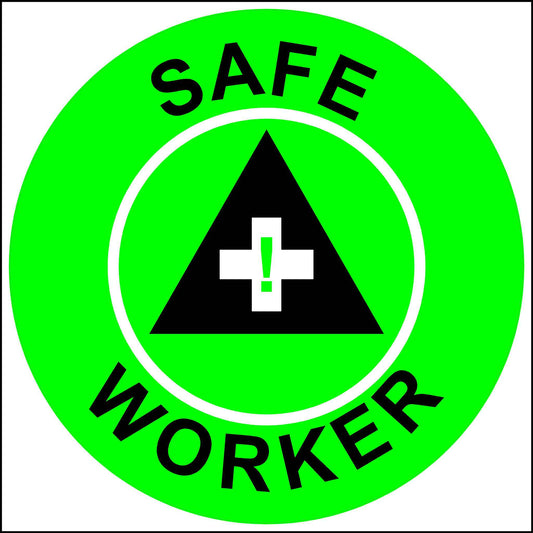 Safe Worker Hard Hat 3" Sticker