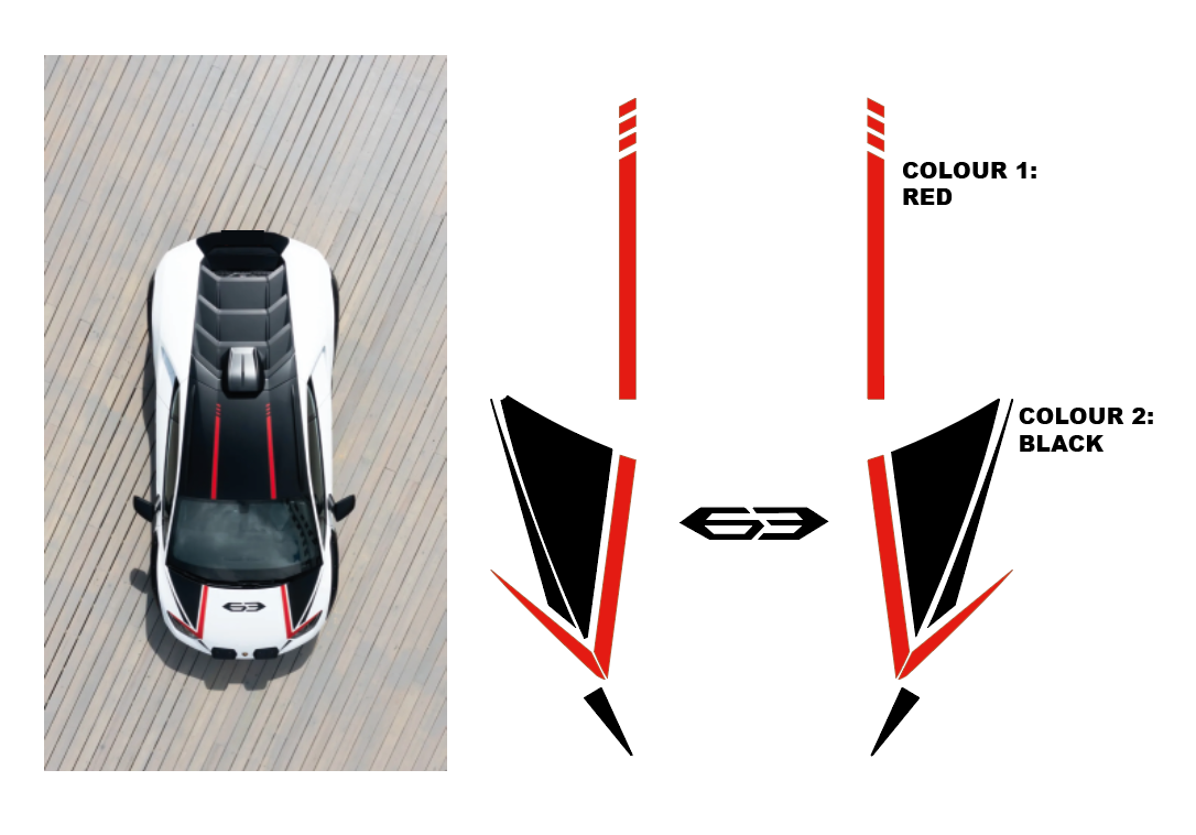 Lamborghini Huracan Sterrato '63' Style Decals | COMPLETE SET