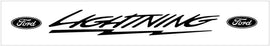 Ford Lightning Windshield Decal with Ovals - 3.75