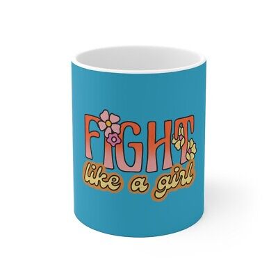 Cute Fight Like A Girl Boho Vintage Feminism Feminist Quote Coffee Mug