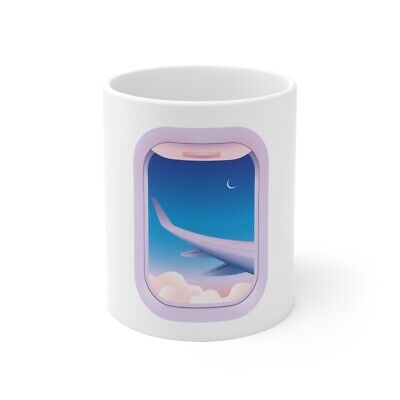 Cute Aesthetic Airplane Ceramic Teen Coffee Mug