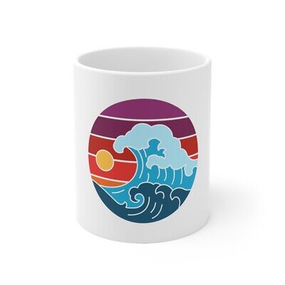 Cute Wave Retro Vintage Ceramic Coffee Mug