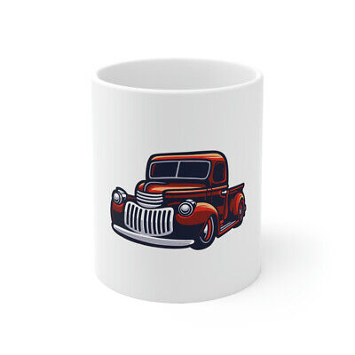 Old-School Retro Truck Graphic Novelty Ceramic Coffee Mug