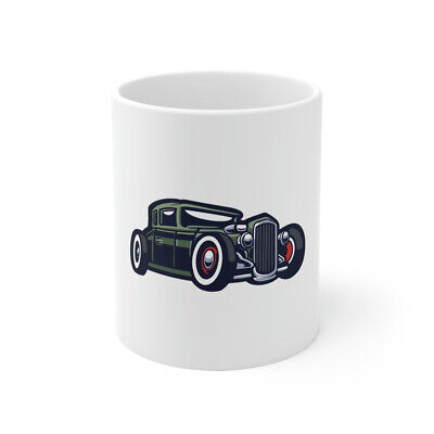 Vintage Rat Rod Graphic Novelty Ceramic Coffee Mug