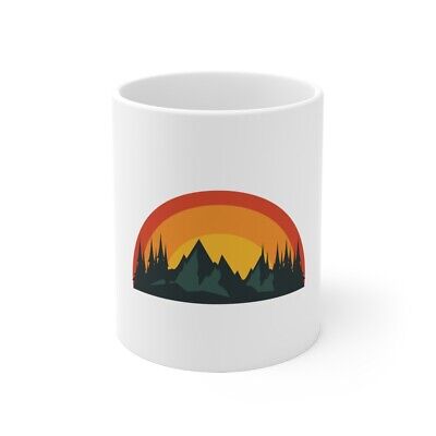 Vintage Retro Sunset Camping Outdoor Ceramic Coffee Mug