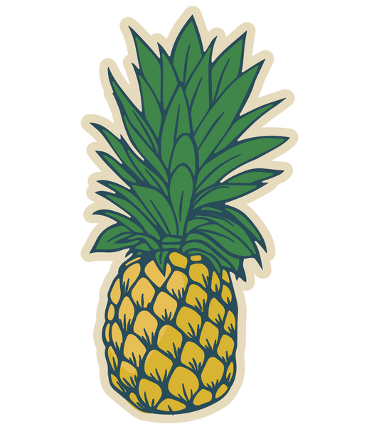 Pineapple Cartoon Vinyl Decal Sticker - 5 Pack