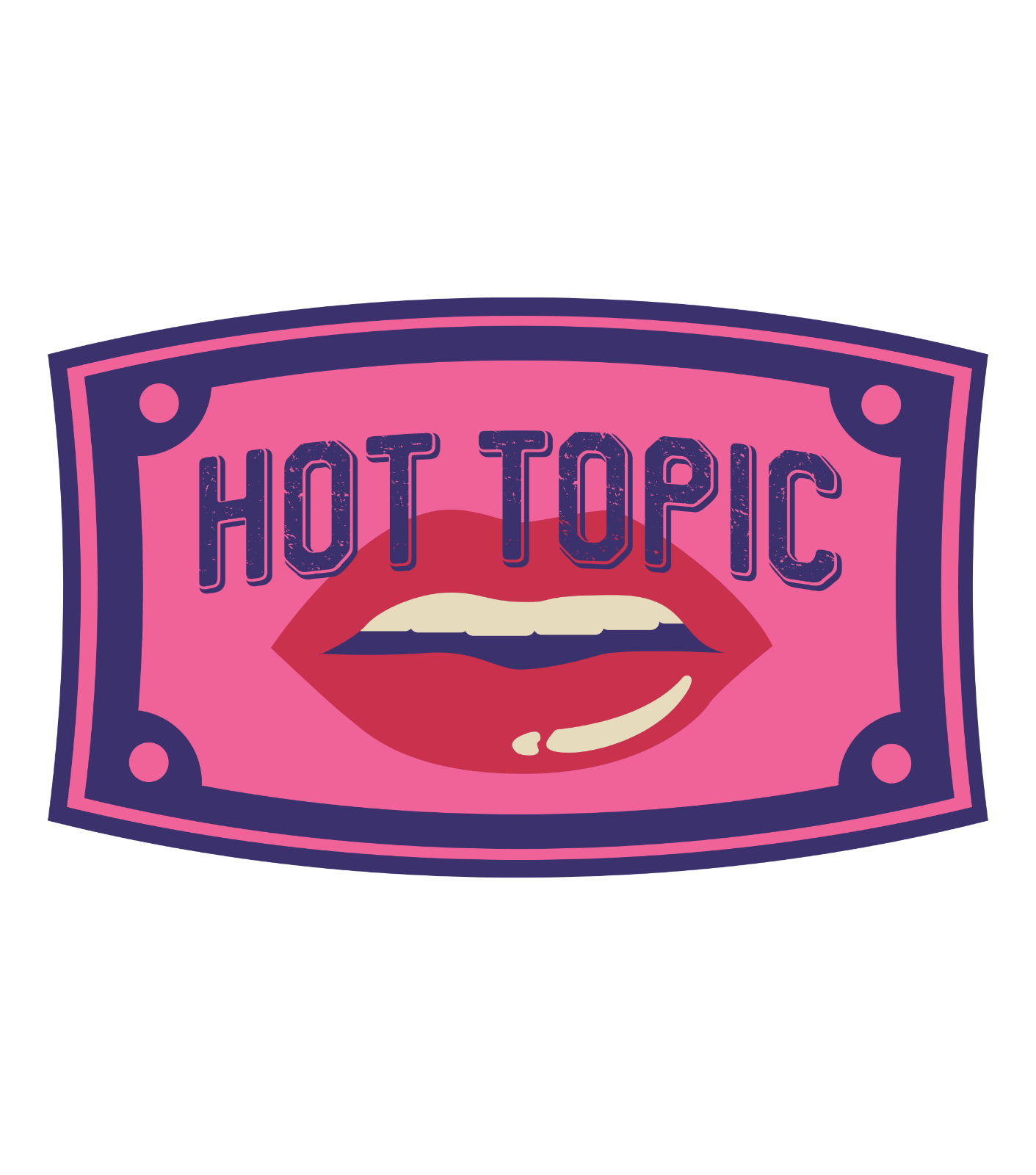 Hot Topic Lips Vintage Vinyl Decal Sticker - 5 Pack