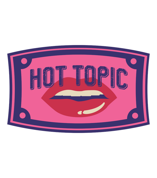 Hot Topic Lips Vintage Vinyl Decal Sticker