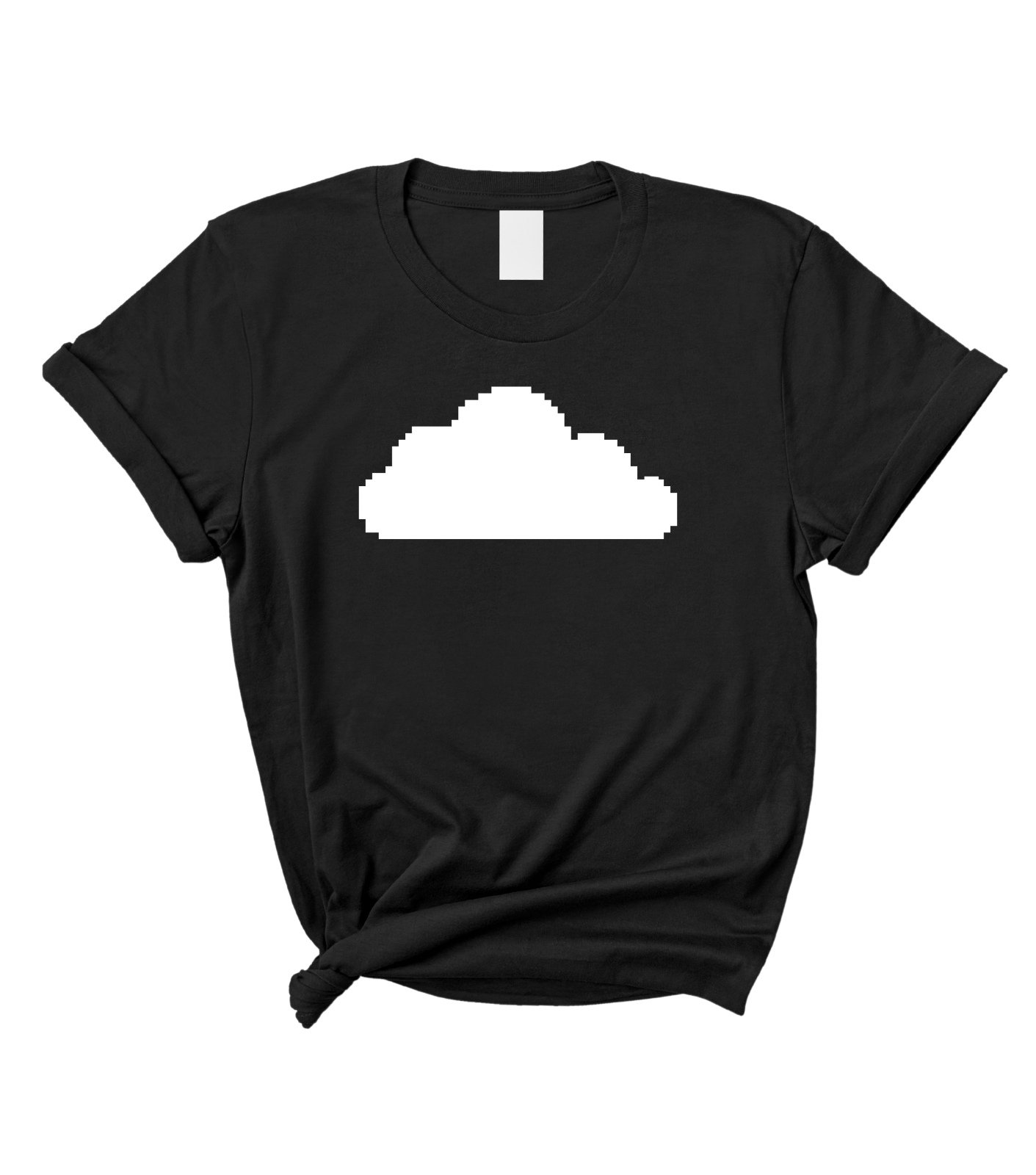 8 Bit Cloud Cute Women's Black Graphic T-Shirt Top