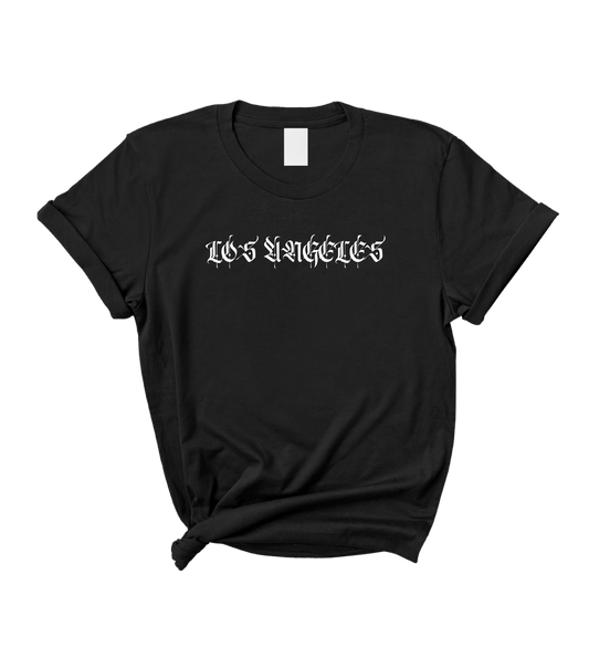 Los Angeles California Women's Black Graphic T-Shirt Top