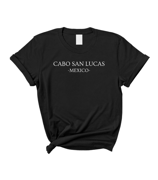 Cabo San Lucas Mexico Women's Black Graphic T-Shirt Top